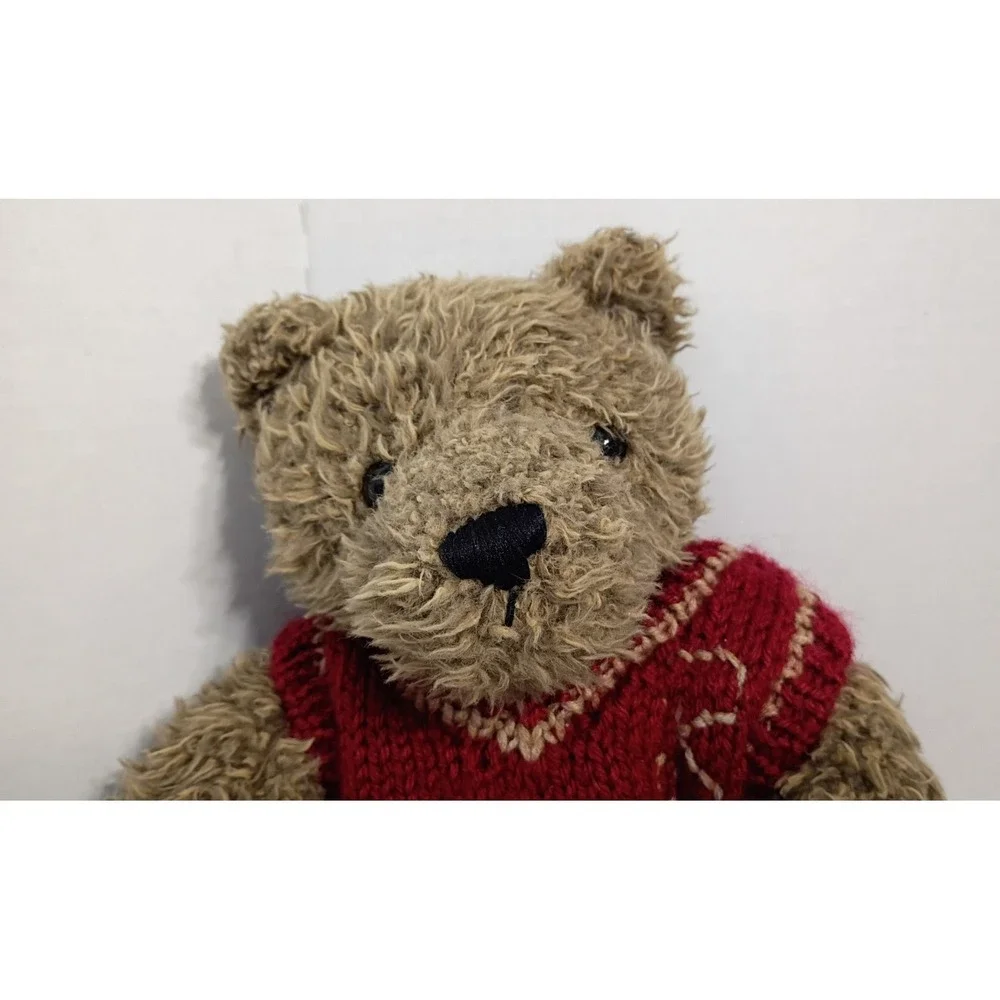 DanDee Collector's Choice Plush Stuffed Brown Teddy Bear Red Sweater 10